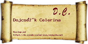 Dojcsák Celerina névjegykártya